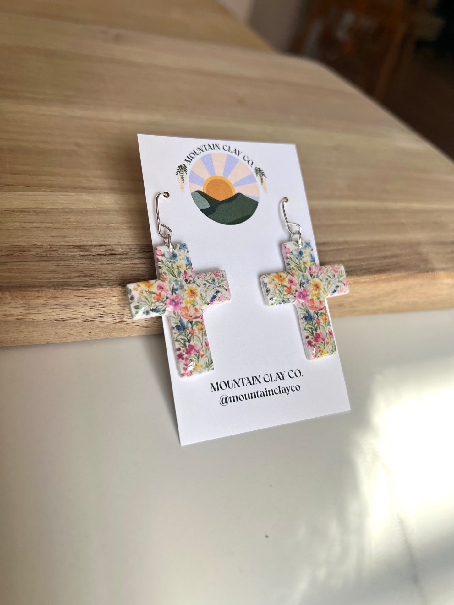 Floral Resin Cross