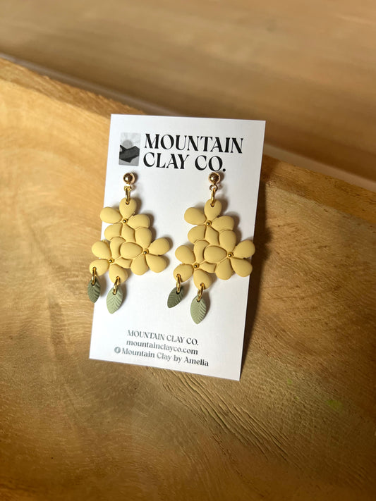 Funky Floral with leaf dangle